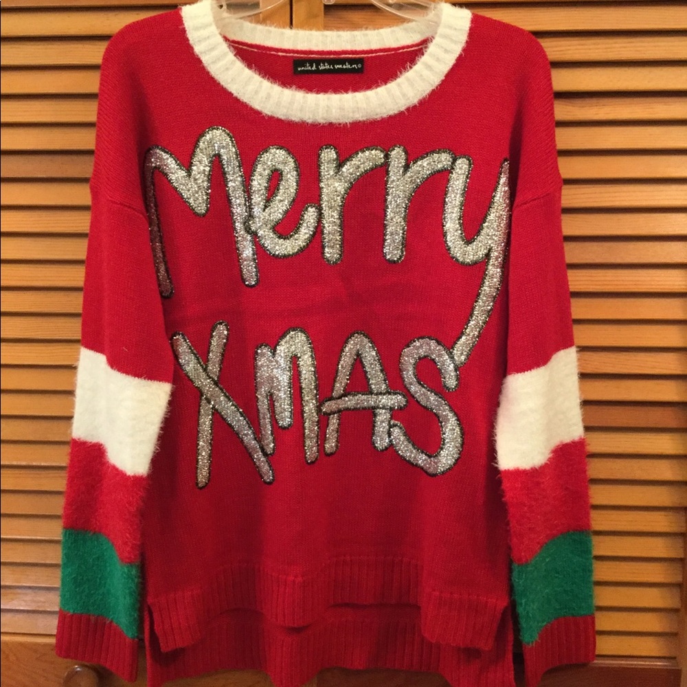 New condition Christmas SZ M tinsel, fuzzy trim